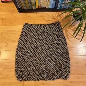 Isda & Co. Hexagonal Brown and Grey Cotton Skirt